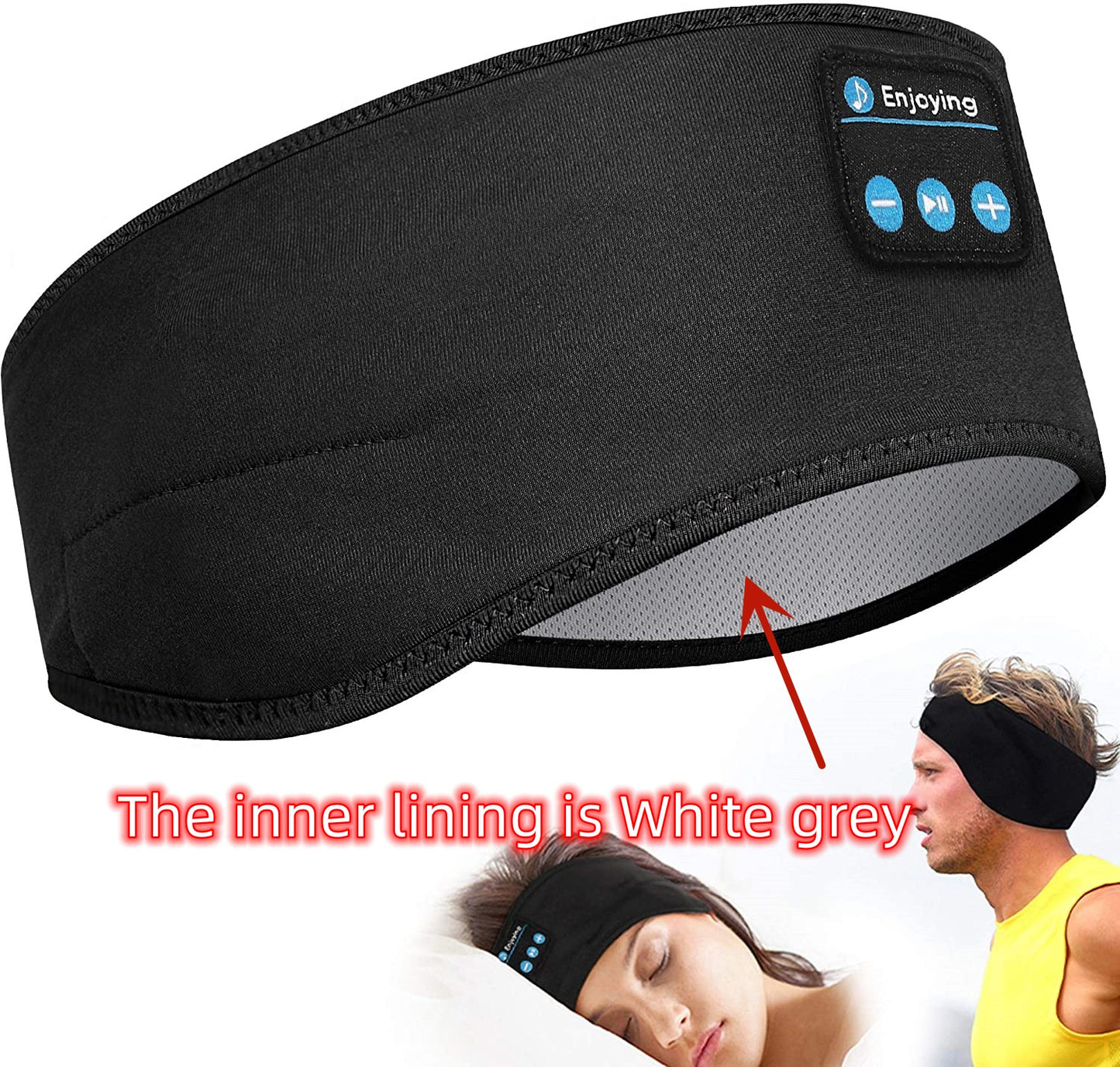 Bluetooth Sleep Headband - Wireless Sleep Headphones for Side Sleepers